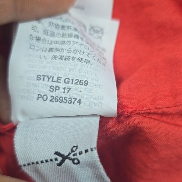 J. Crew Coral Red Eyelet Flutter Sleeve Shift Mini Dress #G1269 Women's Size 00 - Picture 11 of 11